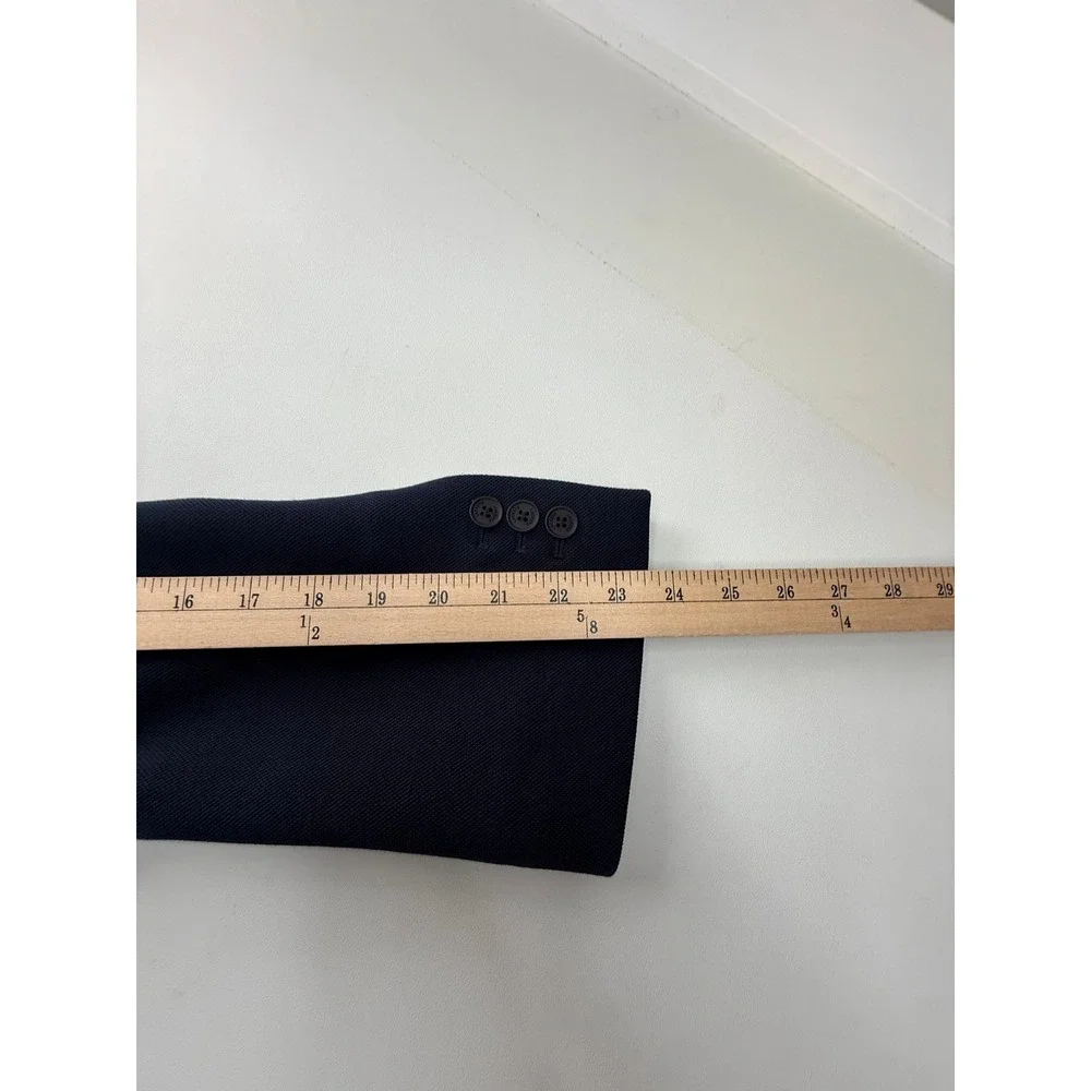 Lacoste Navy Blue Pique Knit Two-Button  Blazer Mens US S‎ FR 46